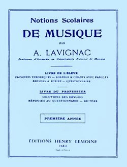 Lavignac, Albert: Notions scolaires no1 - prof.