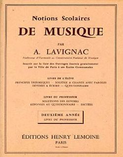 Lavignac, Albert: Notions scolaires no2 - prof.