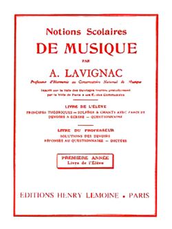 Lavignac, Albert: Notions scolaires no1 - eleve