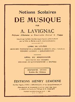 Lavignac, Albert: Notions scolaires no2 - eleve