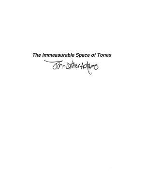 John Luther Adams: The Immeasurable Space Of Tones