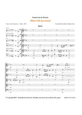 Victoria, Tomás Luis de: Missa Vidi speciosam (SSATTB)