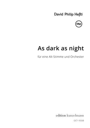 Hefti, David Philip: As dark as night