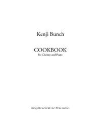 Kenji Bunch: Cookbook