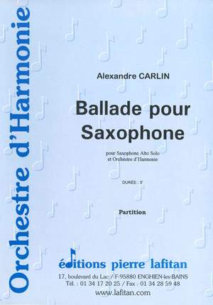 Ballade Pour Saxophone (Sax Alto et Orch. D'Hie)