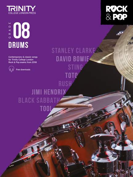 Trinity: Rock & Pop 2018 Drums Grade 8