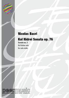 Nicolas Bacri: Kol Nidrei - Sonata op. 76