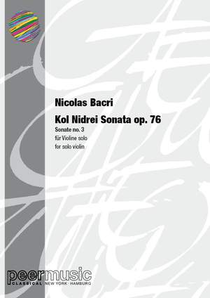 Nicolas Bacri: Kol Nidrei - Sonata op. 76