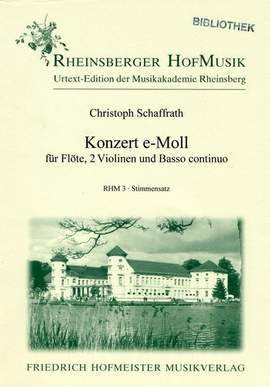Christoph Schaffrath: Konzert E-Moll
