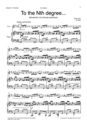 Smith M: To the Nth degree… (Sonata No.3 for Piccolo and Piano)