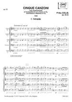 Frits Celis: Cinque Canzoni Product Image