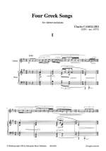 Charles Camilleri: 4 Greek Songs For Clarinet & Piano Product Image