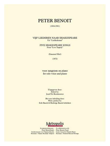 Peter Benoit: 5 Shakespeare Songs