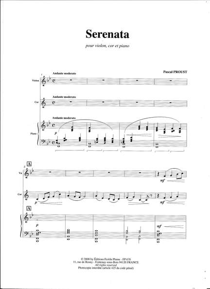 Pascal Proust: Serenata