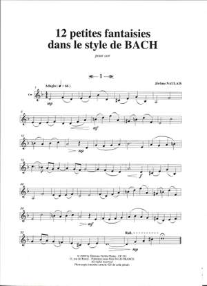 Jérôme Naulais: 12 Petites Fantaisies Dans Le Style De Bach