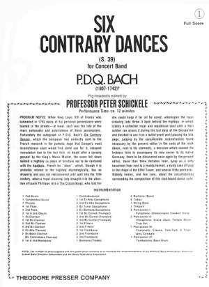 P.D.Q. Bach: Six Contrary Dances (S. 39)