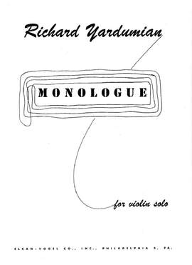 Richard Yardumian: Monologue