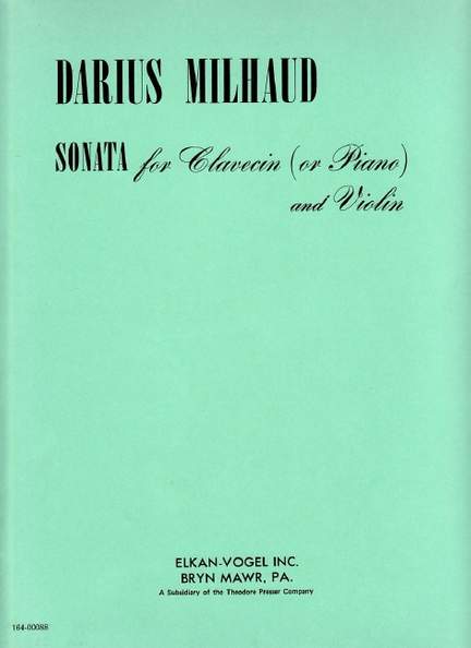 Darius Milhaud: Sonata