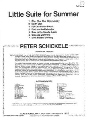 Peter Schickele: Little Suite for Summer