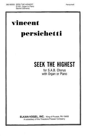 Vincent Persichetti: Seek The Highest