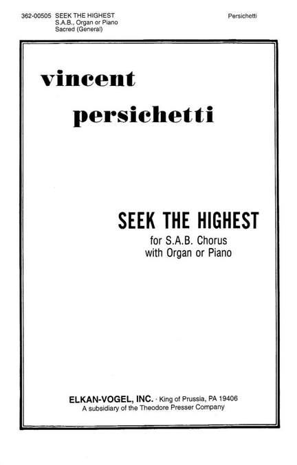 Vincent Persichetti: Seek The Highest