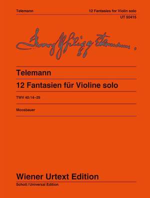 Telemann, G P: 12 Fantasien TWV 40:14-25