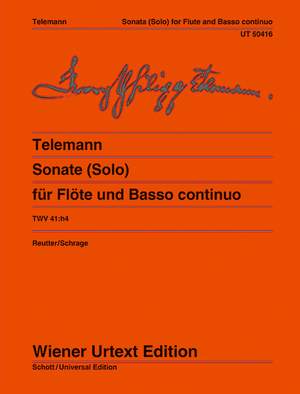 Telemann, G P: Sonate (Solo) TWV 41:h4