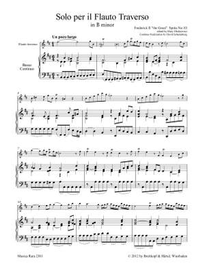 Friedrich II. der Große: Sonata in B Minor Spitta No. 83