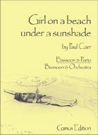 Paul Carr: Girl on a Beach Under a Sunshade