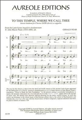 Gerald Near: To This Temple, Where We Call Thee