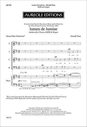 Gerald Near: Lumen de Lumine