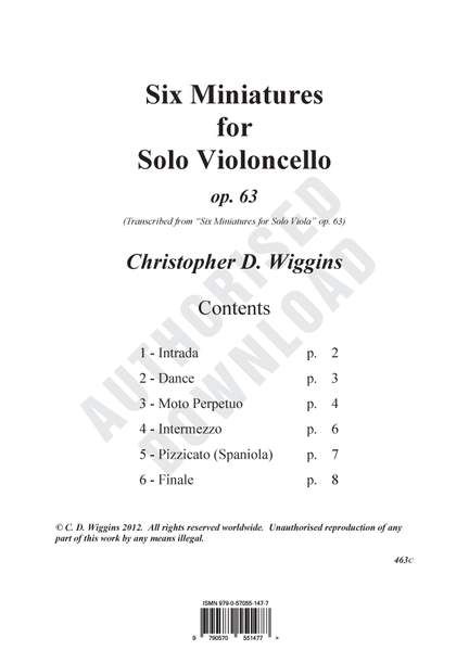 Christopher Wiggins: Six Miniatures op. 63