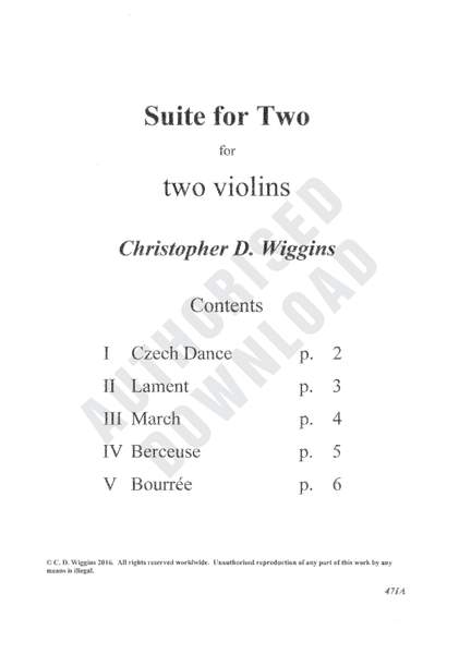 Christopher Wiggins: Suite for Two