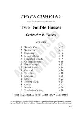 Christopher Wiggins: Two's Company (Two Double Basses)
