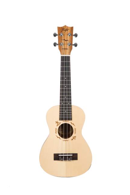 DUC525 Concert Solid Top Ukulele - Zebrano B&S