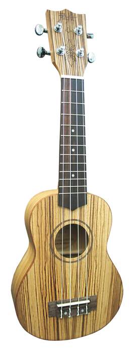 Flight: DUS322 Soprano Ukulele - Zebrawood (+ Bag)
