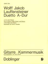 Wolff Jakob Lauffensteiner: Duetto In A-Dur Für 2 Gitarren