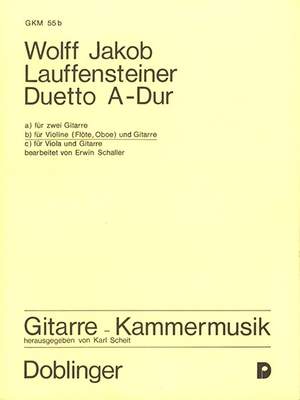 Wolff Jakob Lauffensteiner: Duetto In A-Dur Für 2 Gitarren