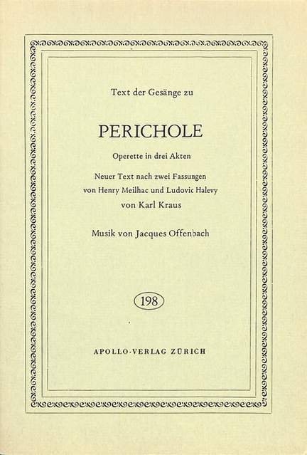 Offenbach, Jacques: Perichole