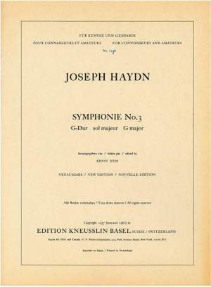 Haydn, Joseph: Sinfonie Nr. 3 G-Dur