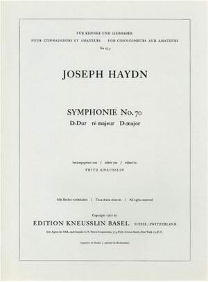 Haydn, Joseph: Sinfonie Nr. 70 D-Dur