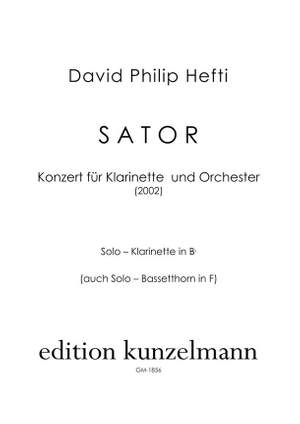 Hefti, David Philip: SATOR, Konzert für Klarinette