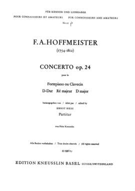 Hoffmeister, Franz Anton: Konzert für Klavier D-Dur