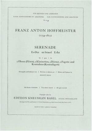 Hoffmeister, Franz Anton: Serenade Es-Dur