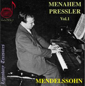 Menahem Pressler, Vol. 1: Mendelssohn