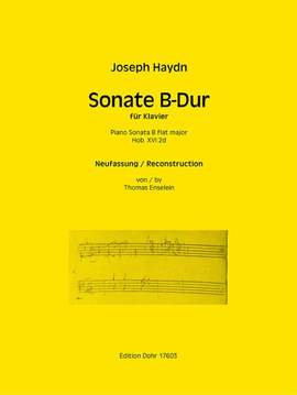 Haydn, J: Klavier Sonate B-Dur B flat major Hob.XVI:2d