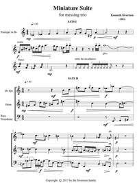Sivertsen, Kenneth : Miniature Suite for blåsetrio (for brass trio)