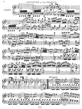 Steibelt, Daniel : Ouverture de La Vestale (arrangée pour le piano forte avec accompagnement de violon ad libitum)
