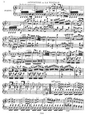 Steibelt, Daniel : Ouverture de La Vestale (arrangée pour le piano forte avec accompagnement de violon ad libitum)