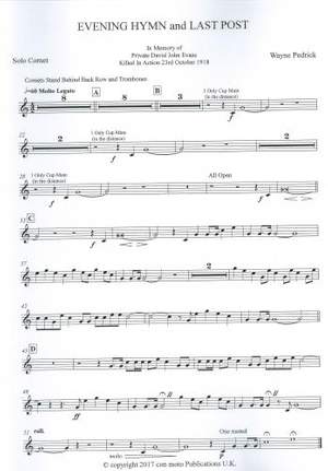 Wayne Pedrick: Evening Hymn and Last Post